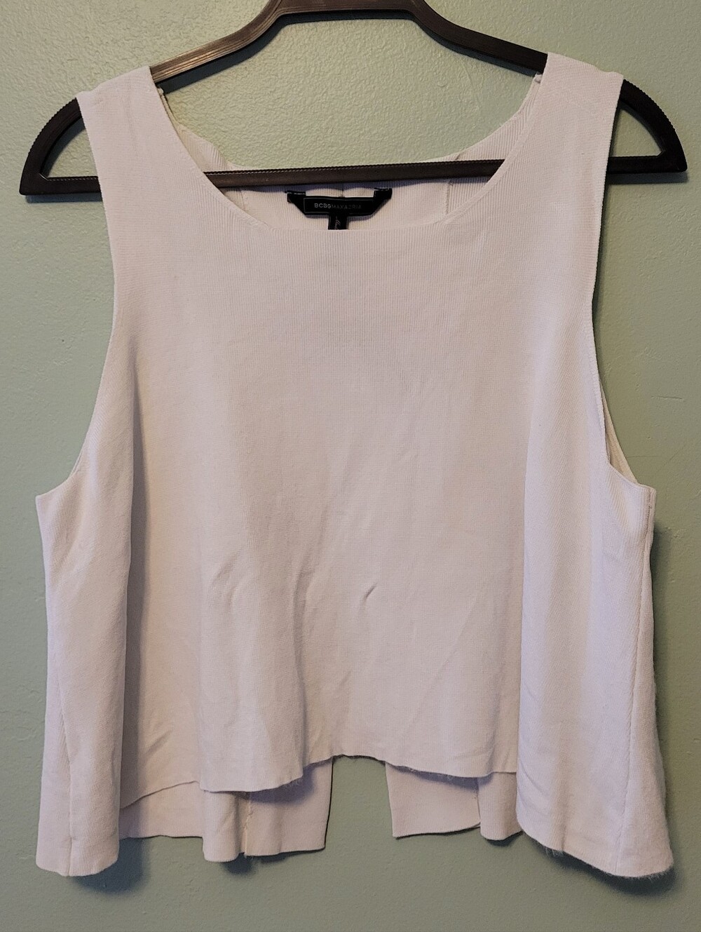 BCBGMaxAzria White Layered Sleeveless Tank Top